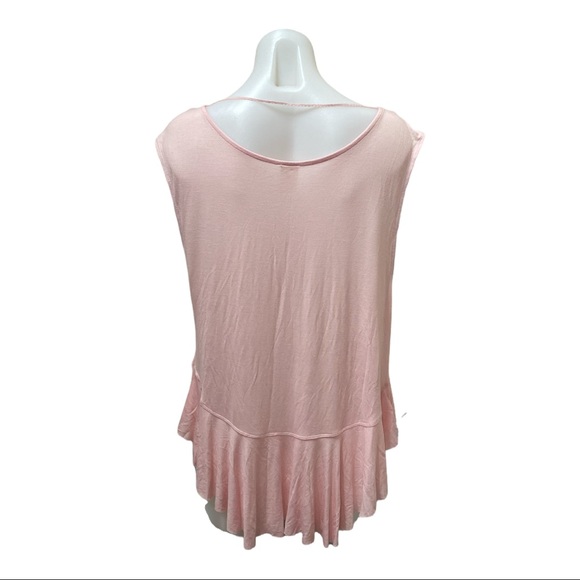 We The Free Uptown Basic T-Shirt Light Pink Ruffle Soft  [033] - Picture 4 of 6